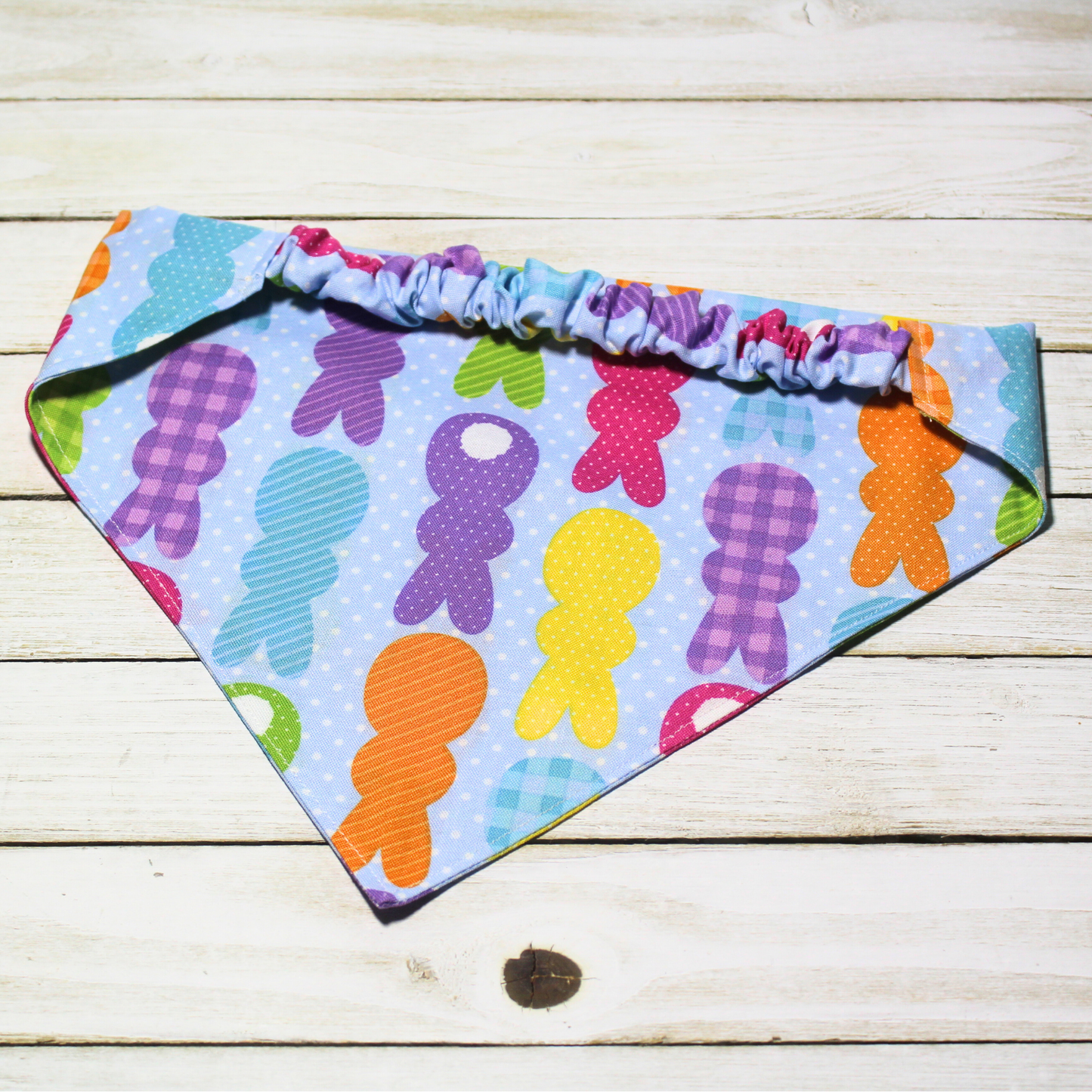 Patchwork Easter Bunny Scrunchie Pet Bandana | Free Local Pick up or Ready to Ship