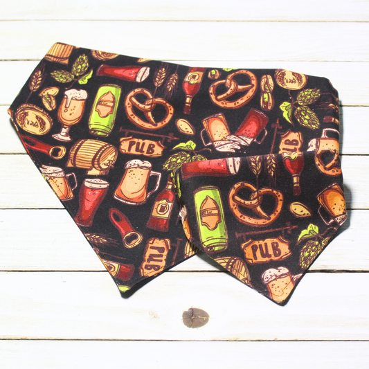 Pub Snacks Scrunchie Pet Bandana | Free Local Pick up or Ready to Ship