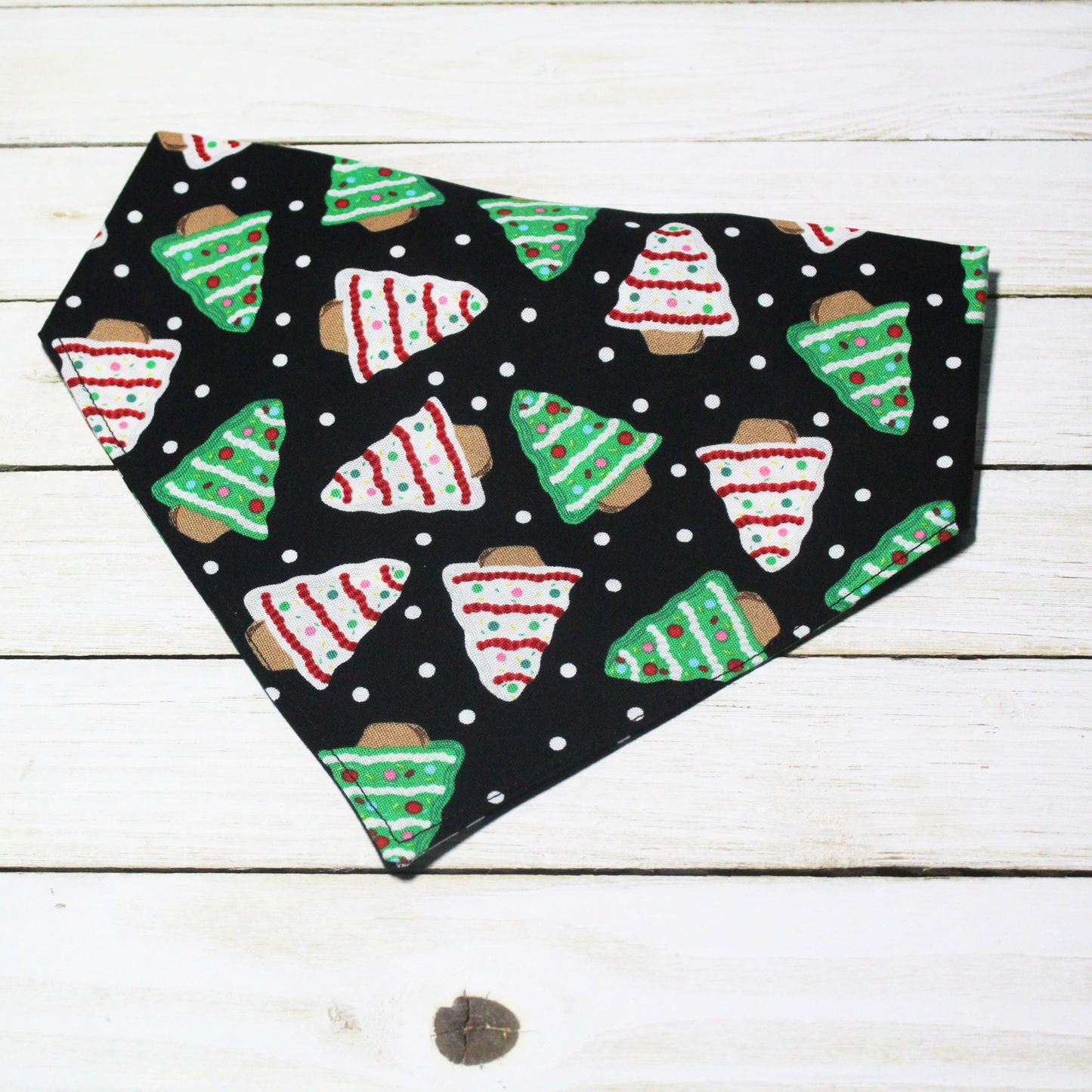 Christmas Tree Cake Scrunchie Pet Bandana | Free Local Pick up or Ready to Ship