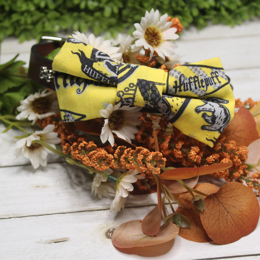 Yellow Wizard House Over the Collar Pet Bowtie | Ready to Ship or Free Local Pick-up
