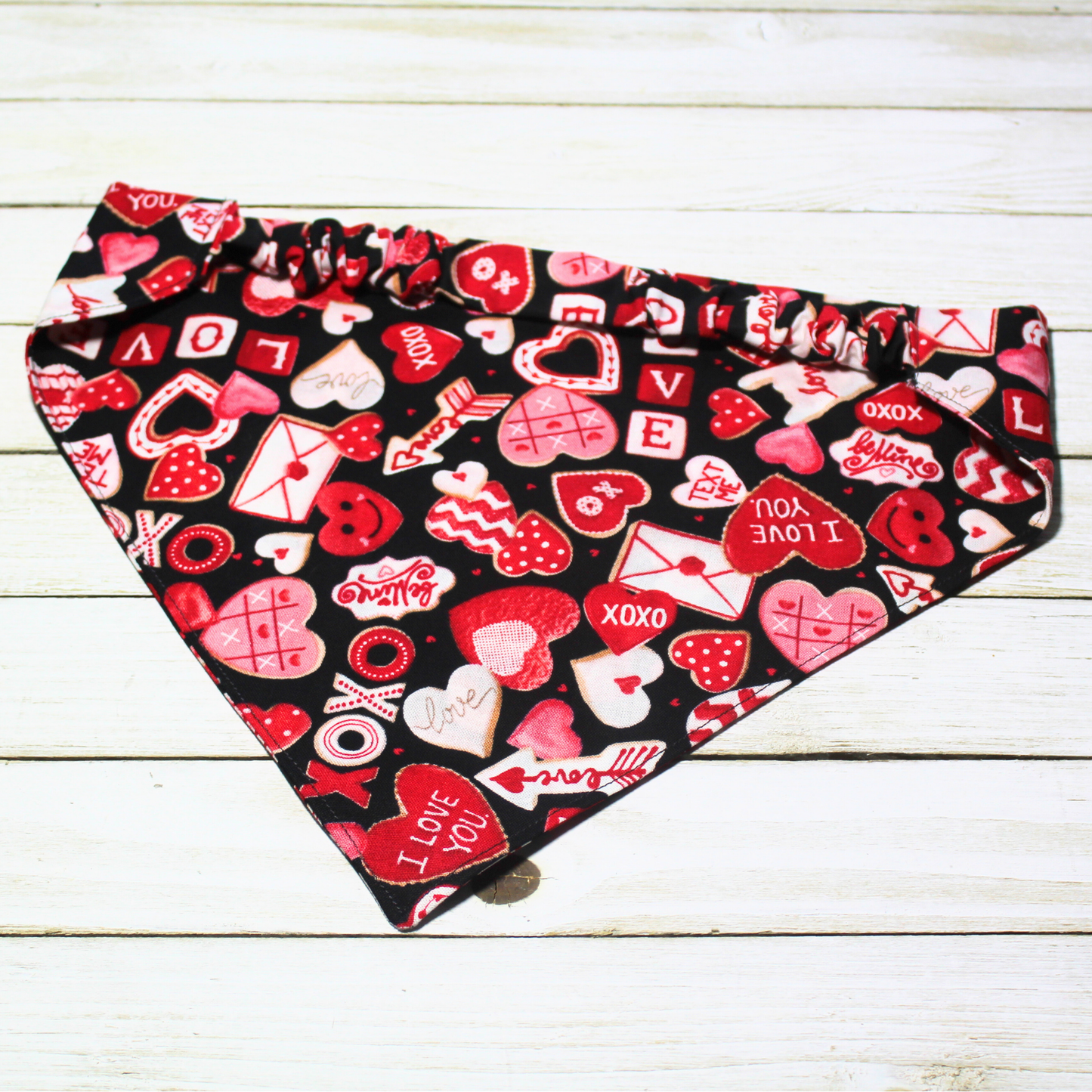 Valentine Cookies Scrunchie Pet Bandana | Free Local Pick up or Ready to Ship