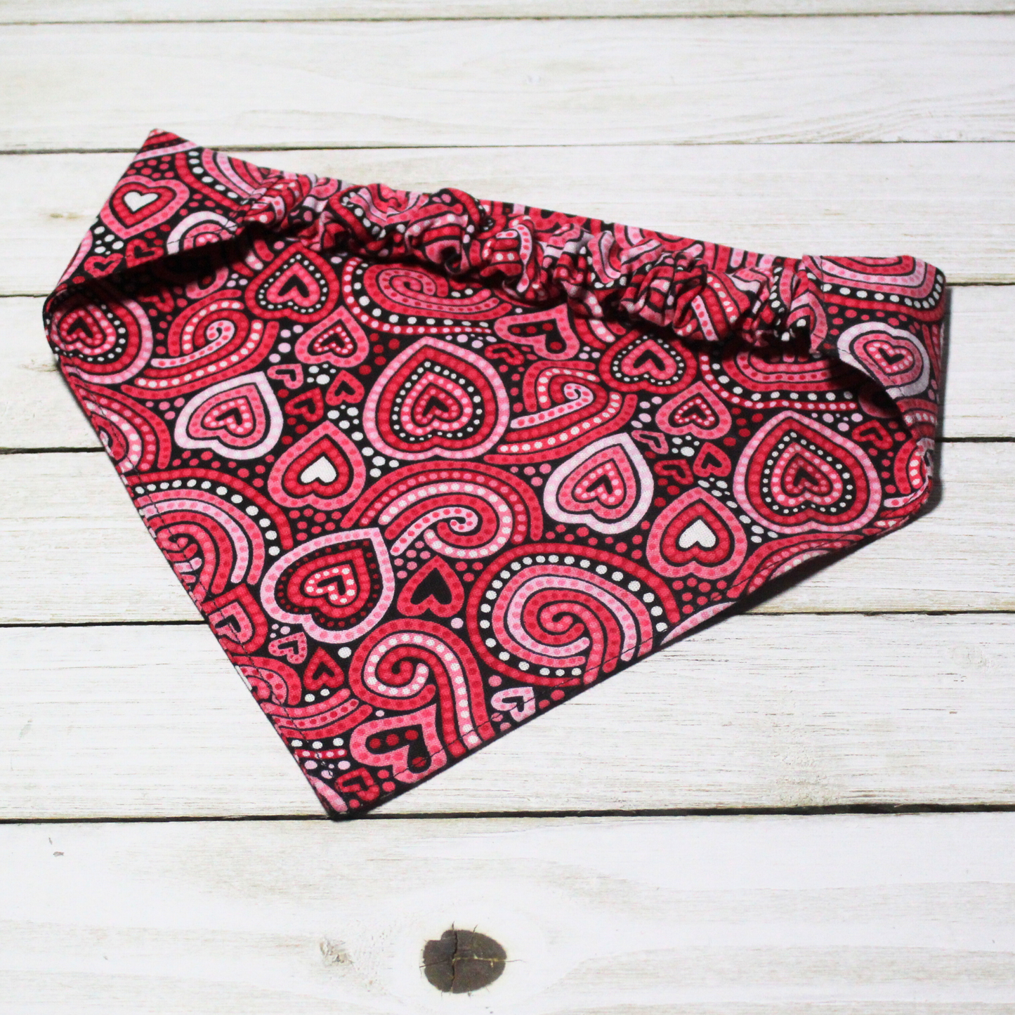 Paisley Valentine Scrunchie Pet Bandana | Free Local Pick up or Ready to Ship