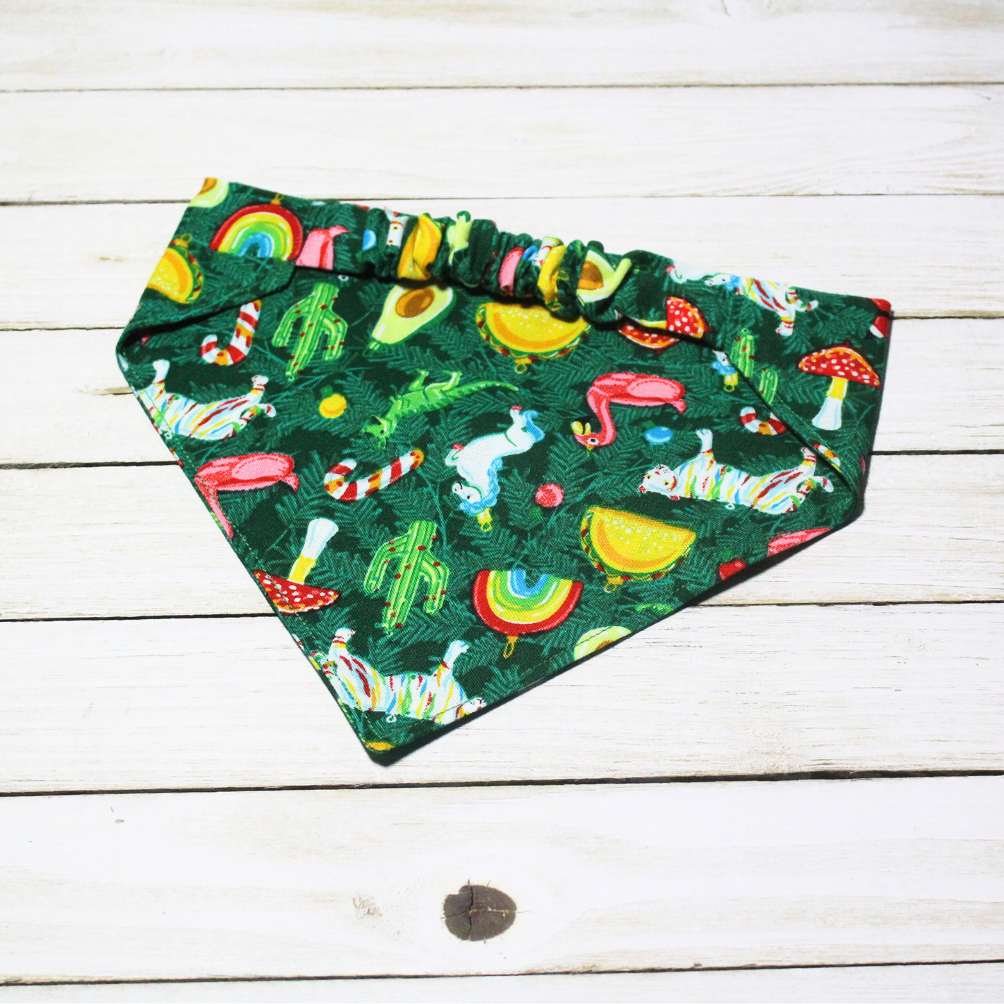Christmas Tree Ornaments Scrunchie Pet Bandana | Free Local Pick up or Ready to Ship