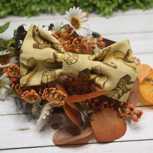 Western Cowboy Over the Collar Pet Bowtie | Ready to Ship or Free Local Pick-up