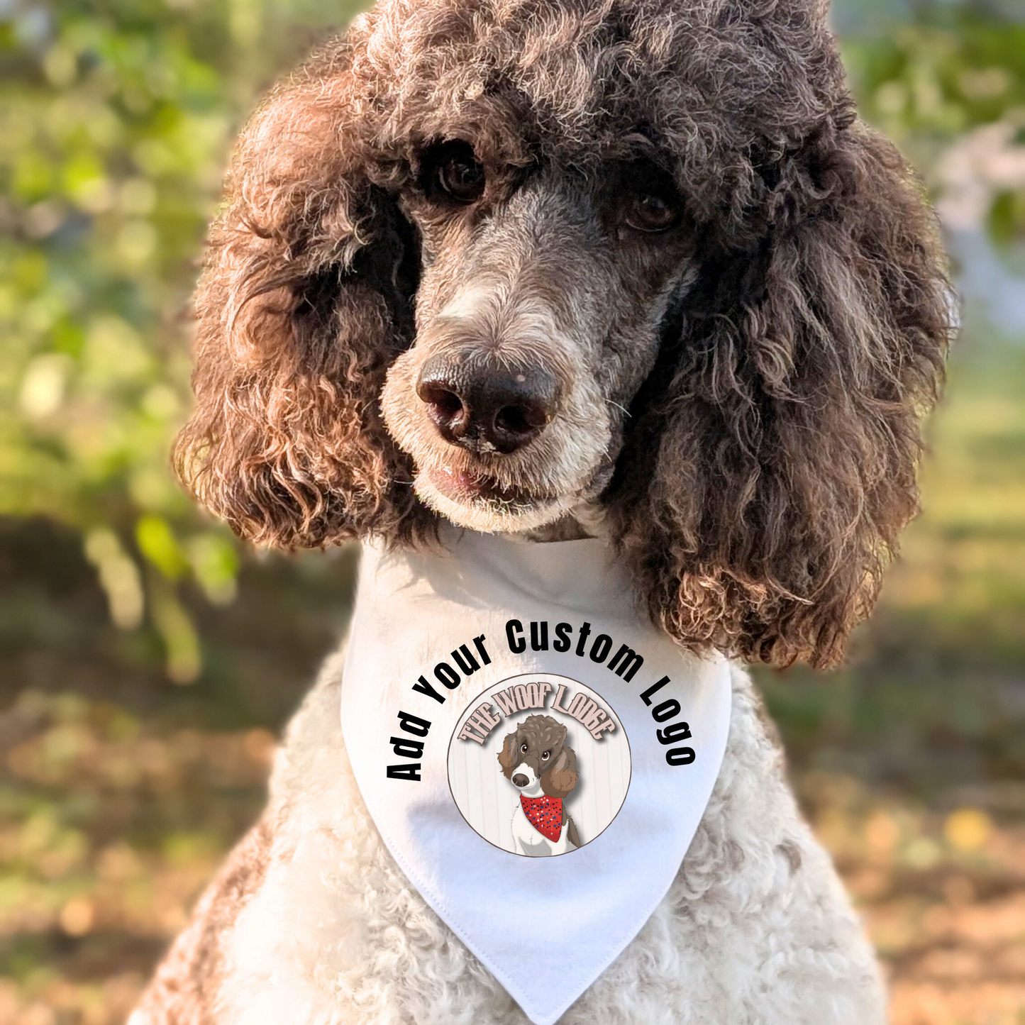 Add Custom Logo or Image Pet Bandana | Scrunchie or Over the Collar Style Bandana Options